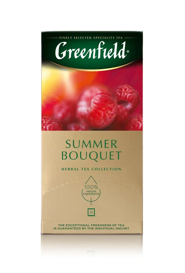 Напиток чайный Greenfield Summer Bouquet, 25 пакетиков - купить в METRO - СберМаркет, цена на Мегамаркет