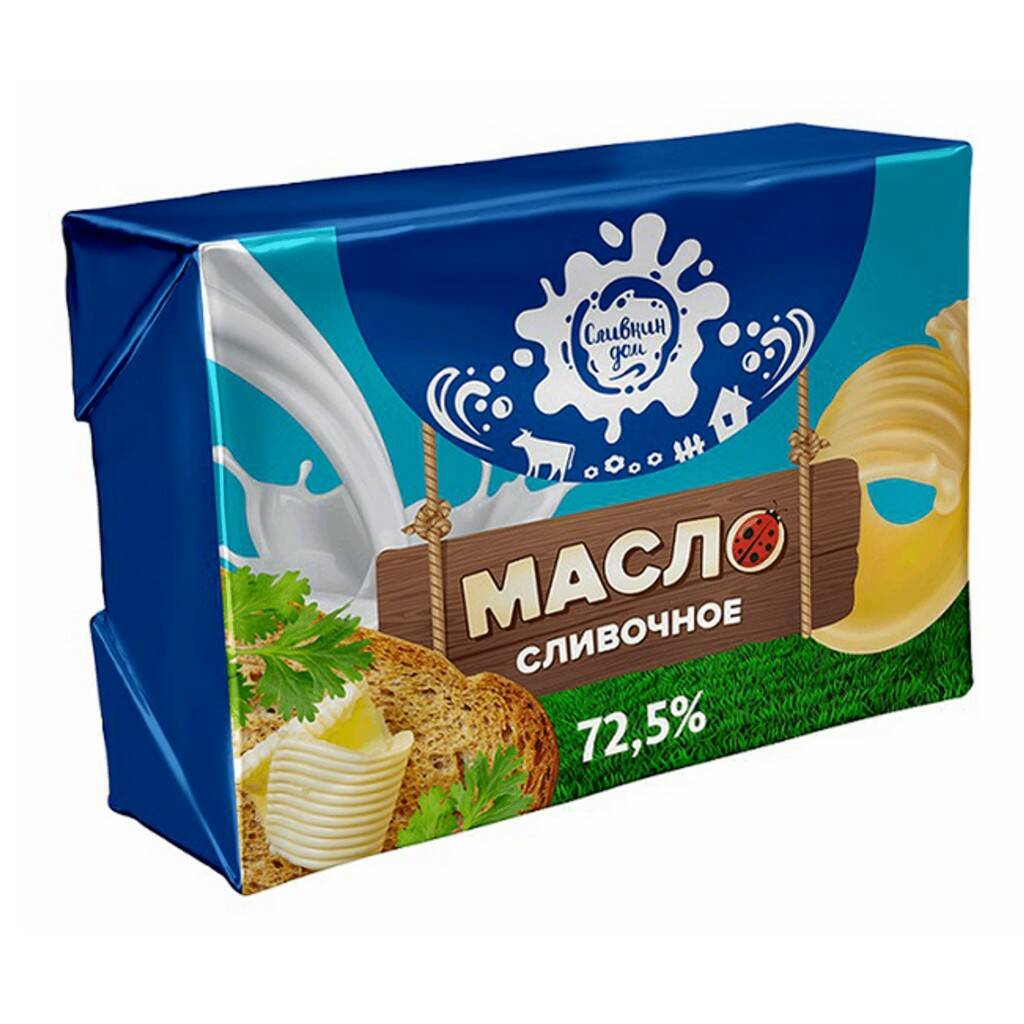 Сливочное масло Сливкин дом Крестьянское 72,5% 180 г – купить в Москве,  цены в интернет-магазинах на Мегамаркет