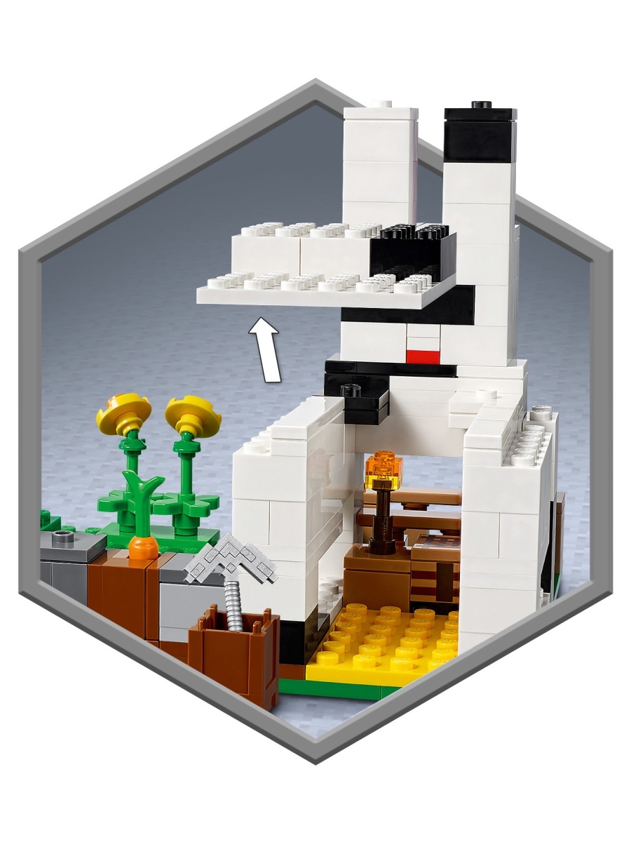 Купить lEGO Minecraft Кроличье ранчо 21181, цены на конструкторы в  интернет-магазинах на Мегамаркет