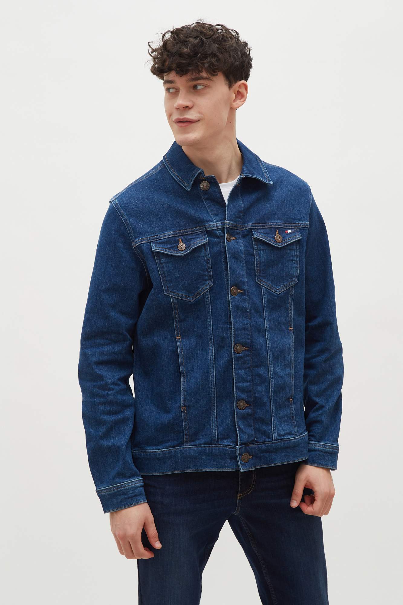 Джинсовая куртка мужская U.S. POLO Assn. G081SZ0770LOOP-R синяя XL