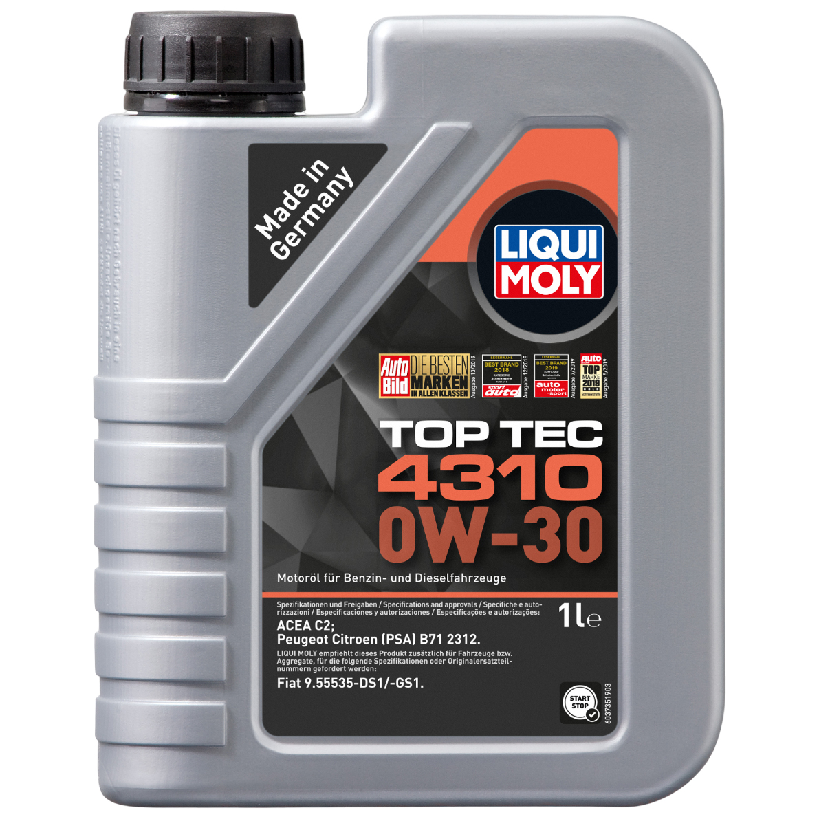 Моторное масло LIQUI MOLY Top Tec 4310 0W30 1л - купить в Москве, цены на Мегамаркет | 100039357762