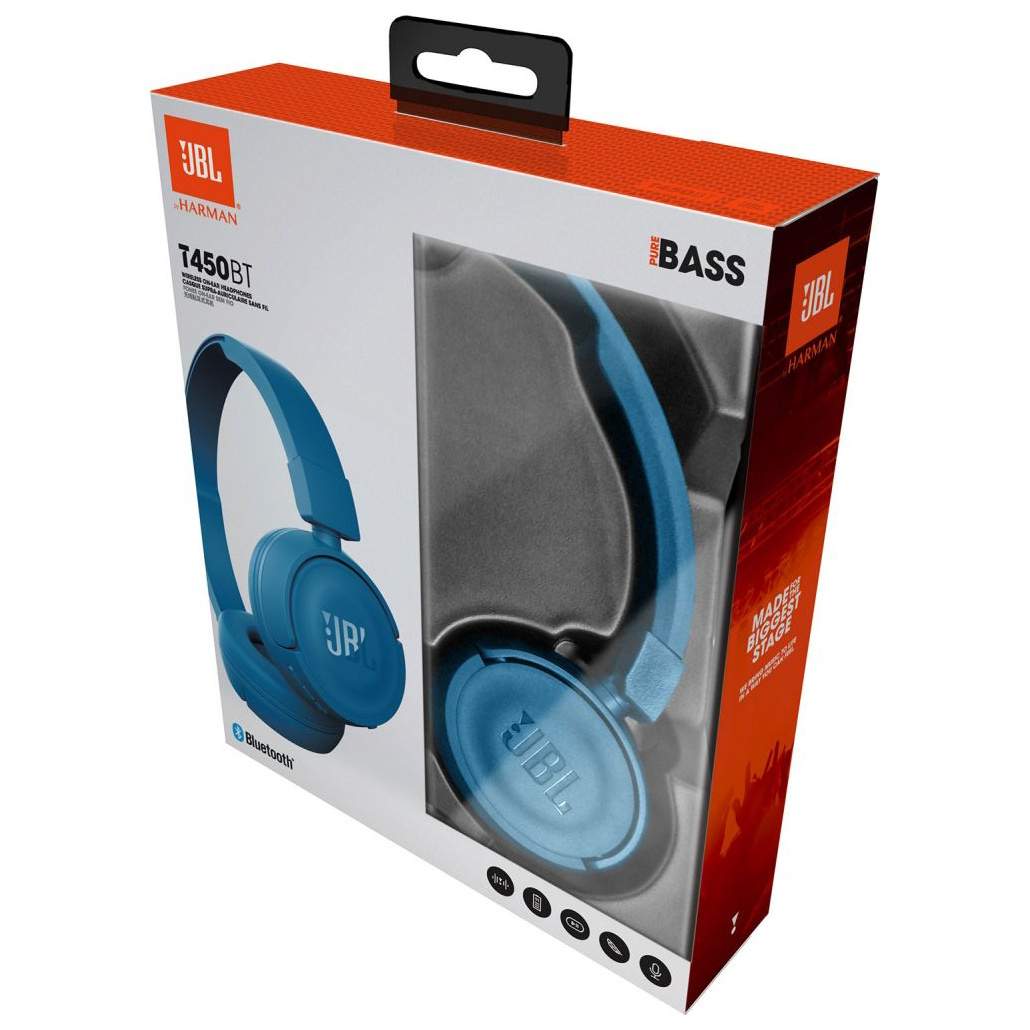 Беспроводные наушники JBL T450 BT Blue - отзывы покупателей на маркетплейсе  Мегамаркет | Артикул: 100000579173