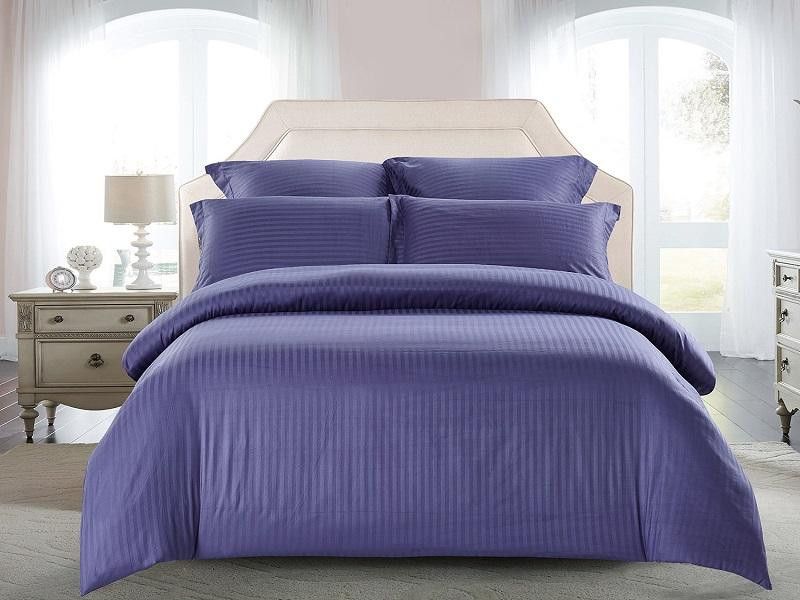 Комплект постельного белья Tango Color Stripe 1.5-спальный темно-сиреневый