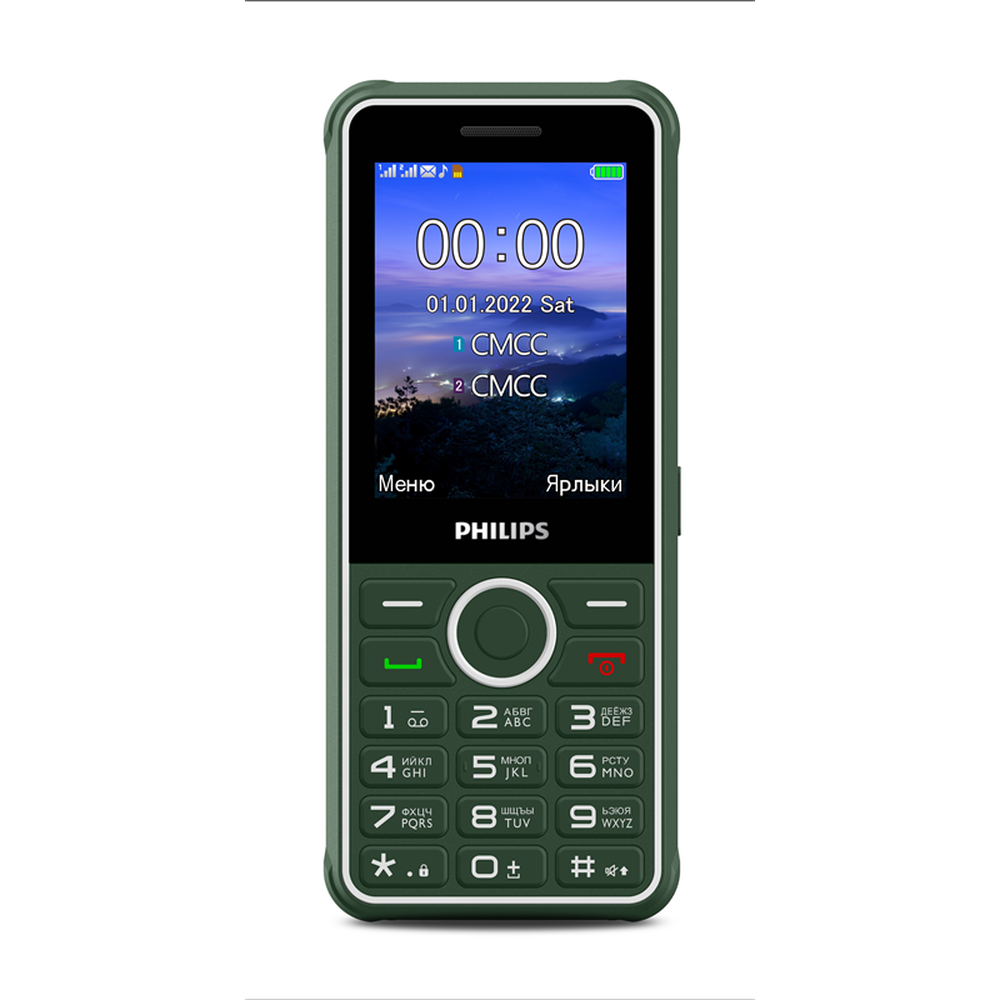 Мобильный телефон Philips Xenium E2301 Green, купить в Москве, цены в интернет-магазинах на Мегамаркет