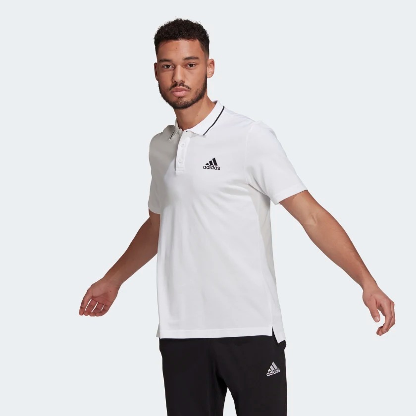 Футболка-поло мужская Adidas GK9221 белая M