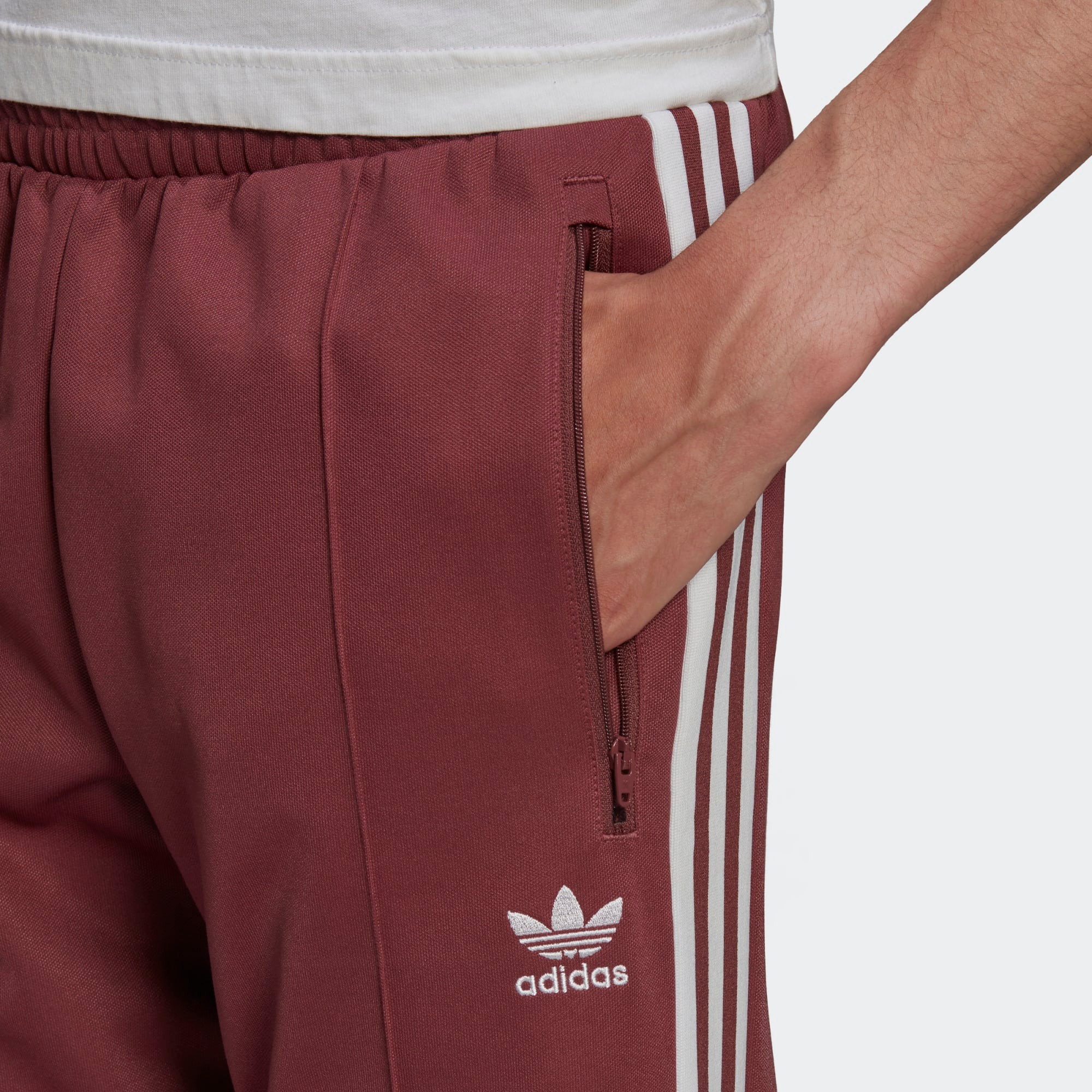 Спортивные брюки мужские Adidas HB9440 бордовые XL