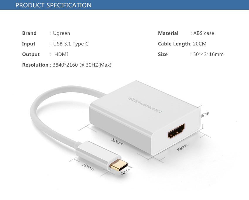 Ugreen type c hdmi