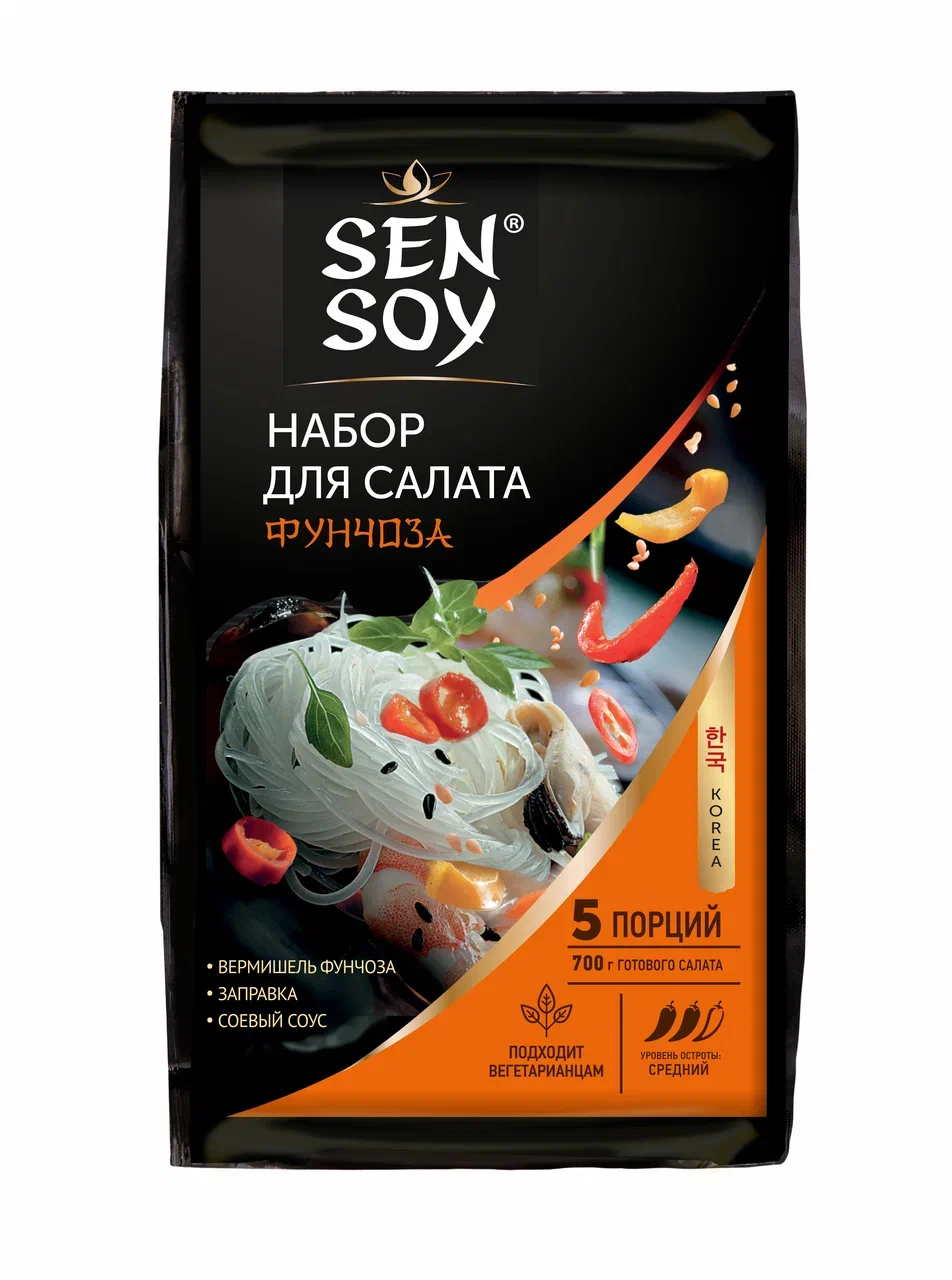 Купить набор для салата Sen Soy фунчоза по-корейски 210 г, цены на  Мегамаркет | Артикул: 100023383324