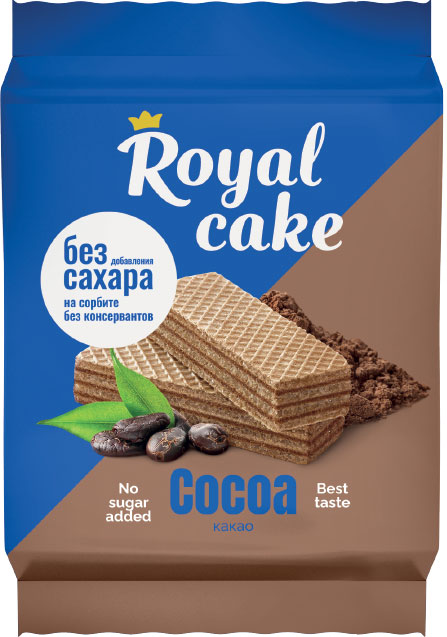 Купить вафли Royal сake на сорбите, с какао, 120 г, цены на Мегамаркет | Артикул: 100037030206