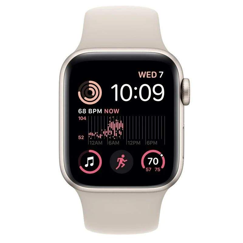 Смарт часы Apple Watch SE 44mm Starlight Aluminum/Sport M/L MNTE3, купить вМоскве, цены в интернет-магазинах на Мегамаркет