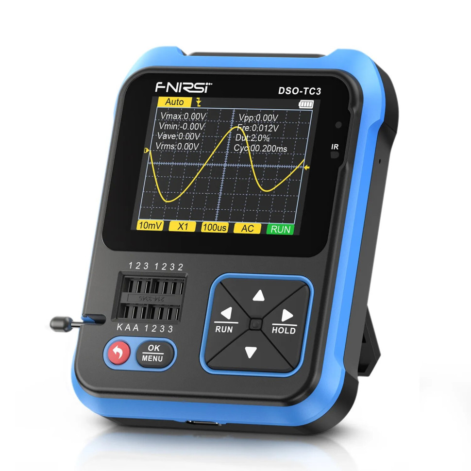 Компактный осциллограф FNIRSI DSO-TC3 с тестером транзисторов – купить ...