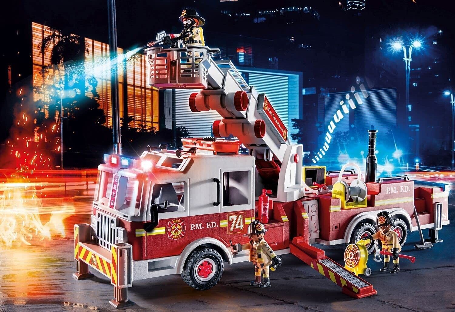 Конструктор Playmobil Пожарная машина (Rescue Vehicles:Fire Engine with  Tower), арт.70935 – купить в Москве, цены в интернет-магазинах на Мегамаркет