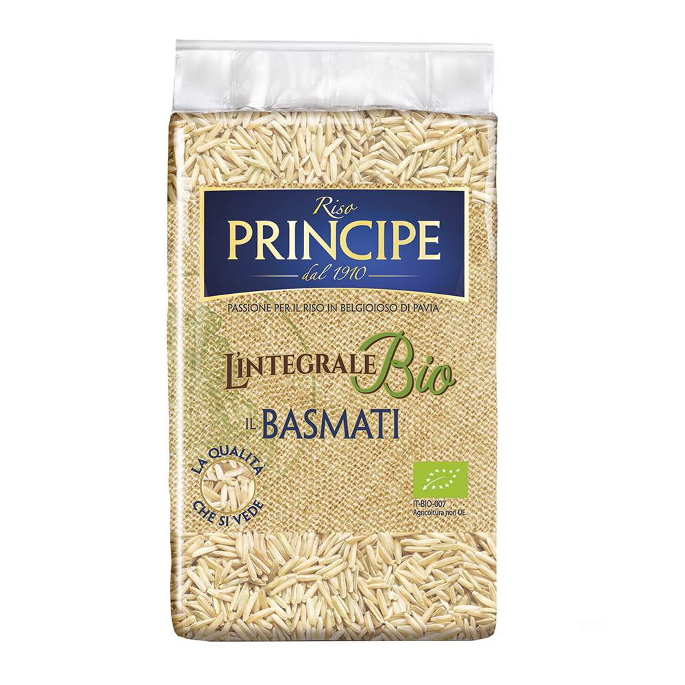 Рис цельнозерновой длиннозёрный Basmati, органический - Riso Scotti