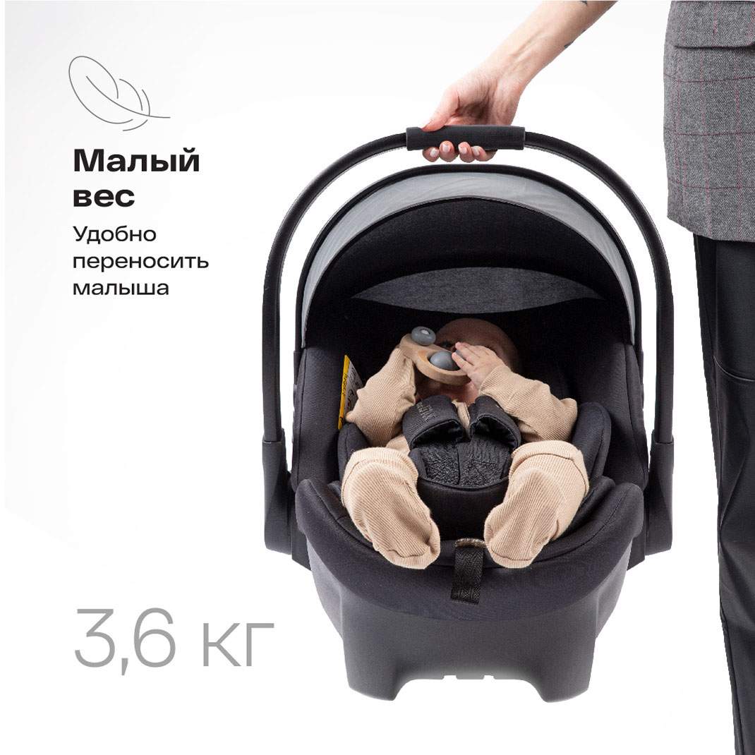 Купить автокресло-переноска Happy Baby SKYLER PRO гр. 0+, 0-12 мес (0-13  кг), темно-серое, цены на Мегамаркет | Артикул: 600008609472