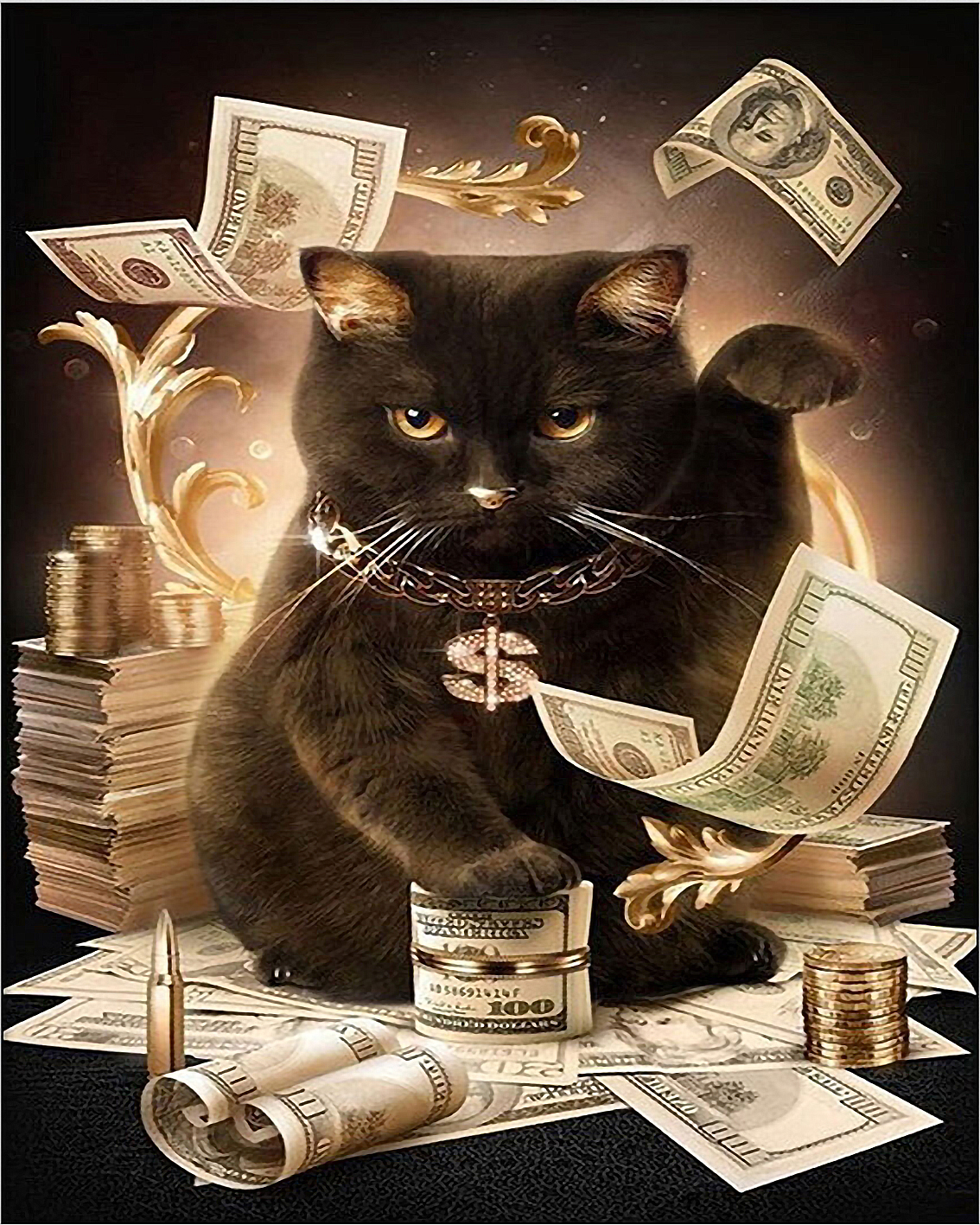 кот с деньгами