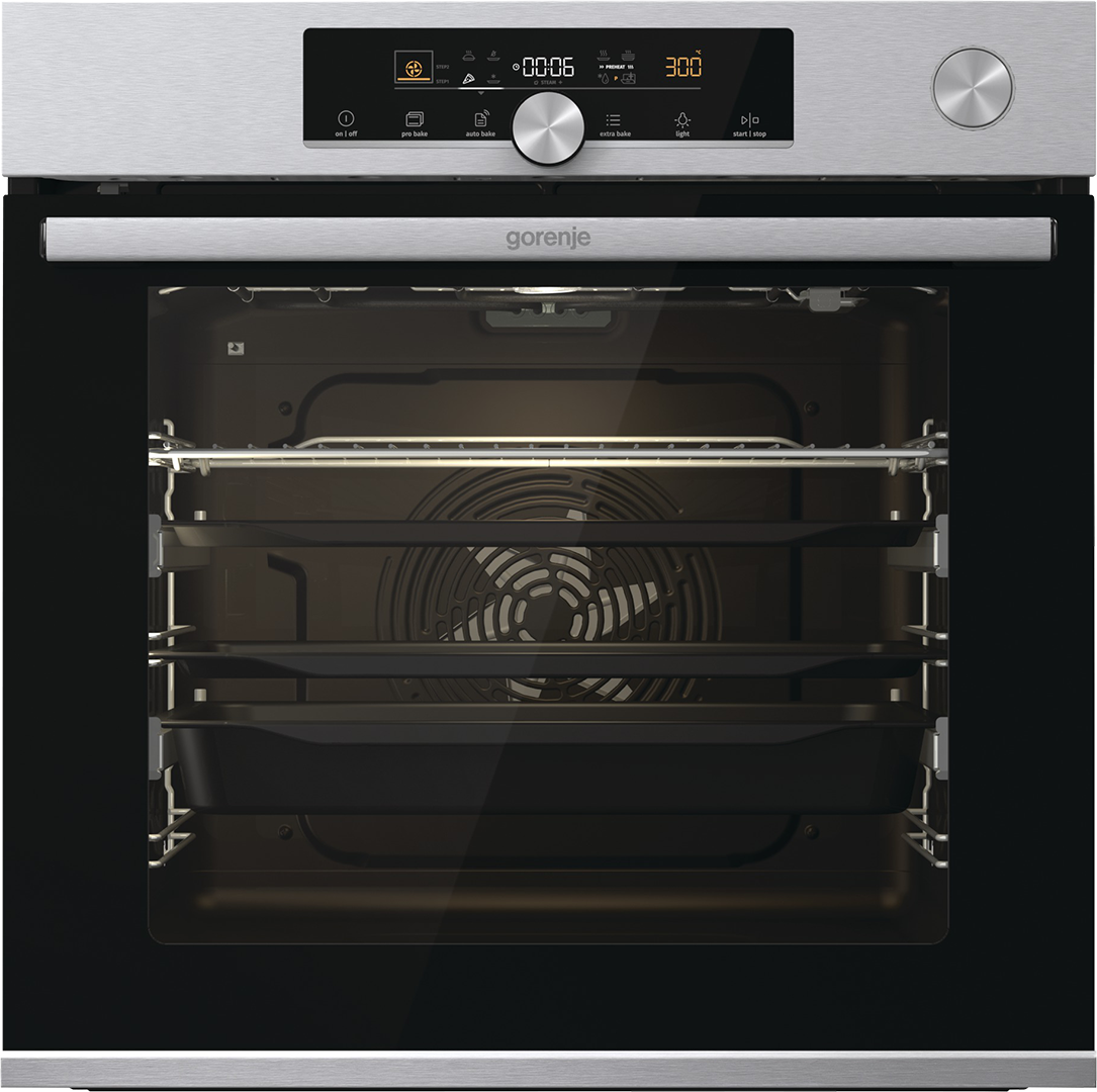 Встраиваемый электрический духовой шкаф Gorenje BPSA6747A08X Black, Silver, купить в Москве, цены в интернет-магазинах на Мегамаркет