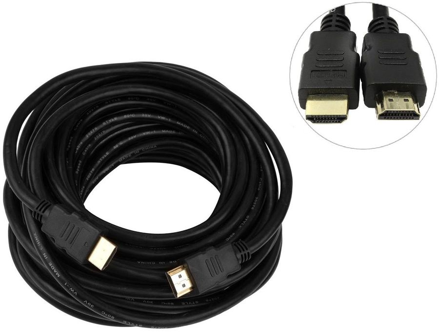 Кабель PREMIER HDMI - HDMI, 20м Black (5-813 20.0), купить в Москве, цены в интернет-магазинах на Мегамаркет