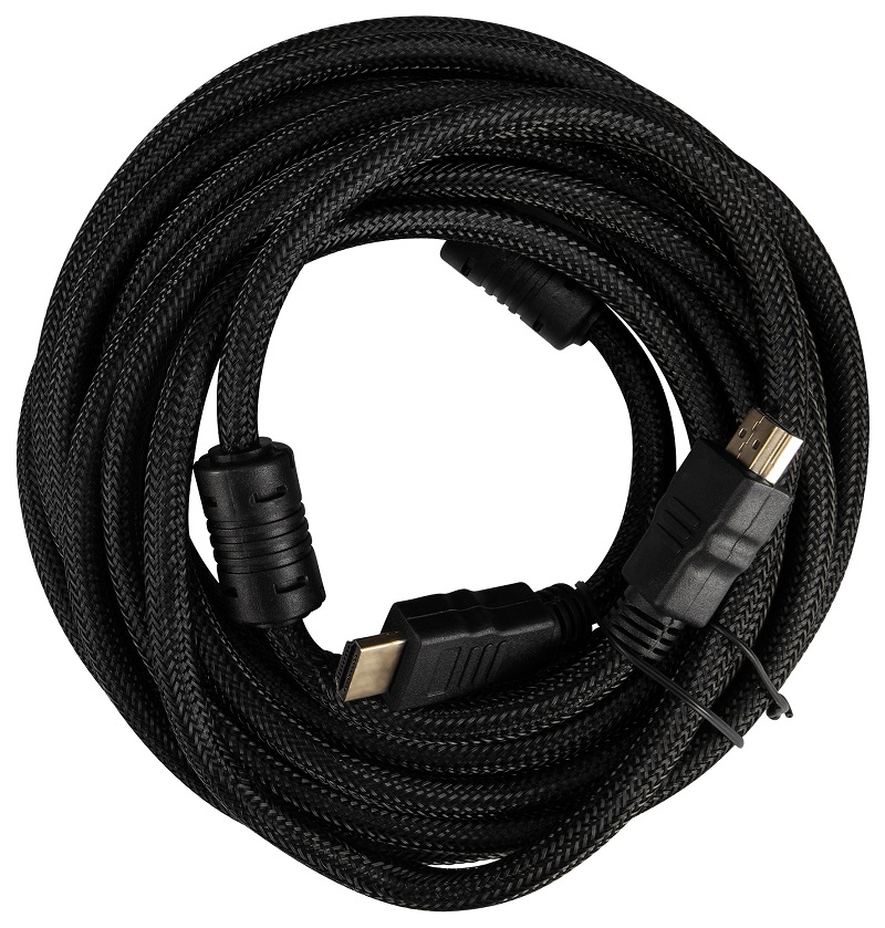 Кабель BURO HDMI - HDMI, 5м (HDMI-V1.4-5MC) Black, купить в Москве, цены в интернет-магазинах на Мегамаркет