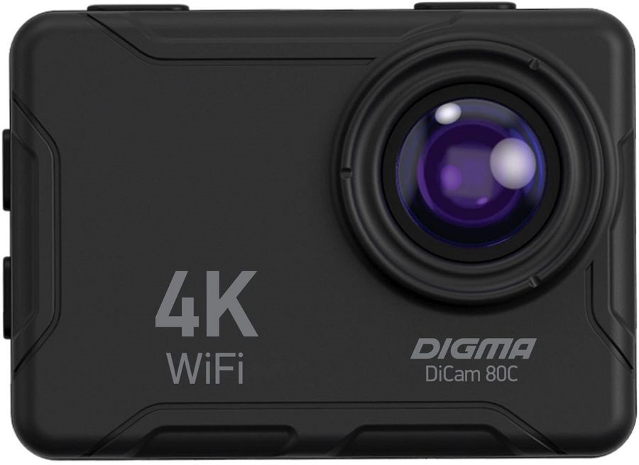 Экшн-камера DIGMA 80C Black (DC80C) - купить в Ситилинк, цена на Мегамаркет