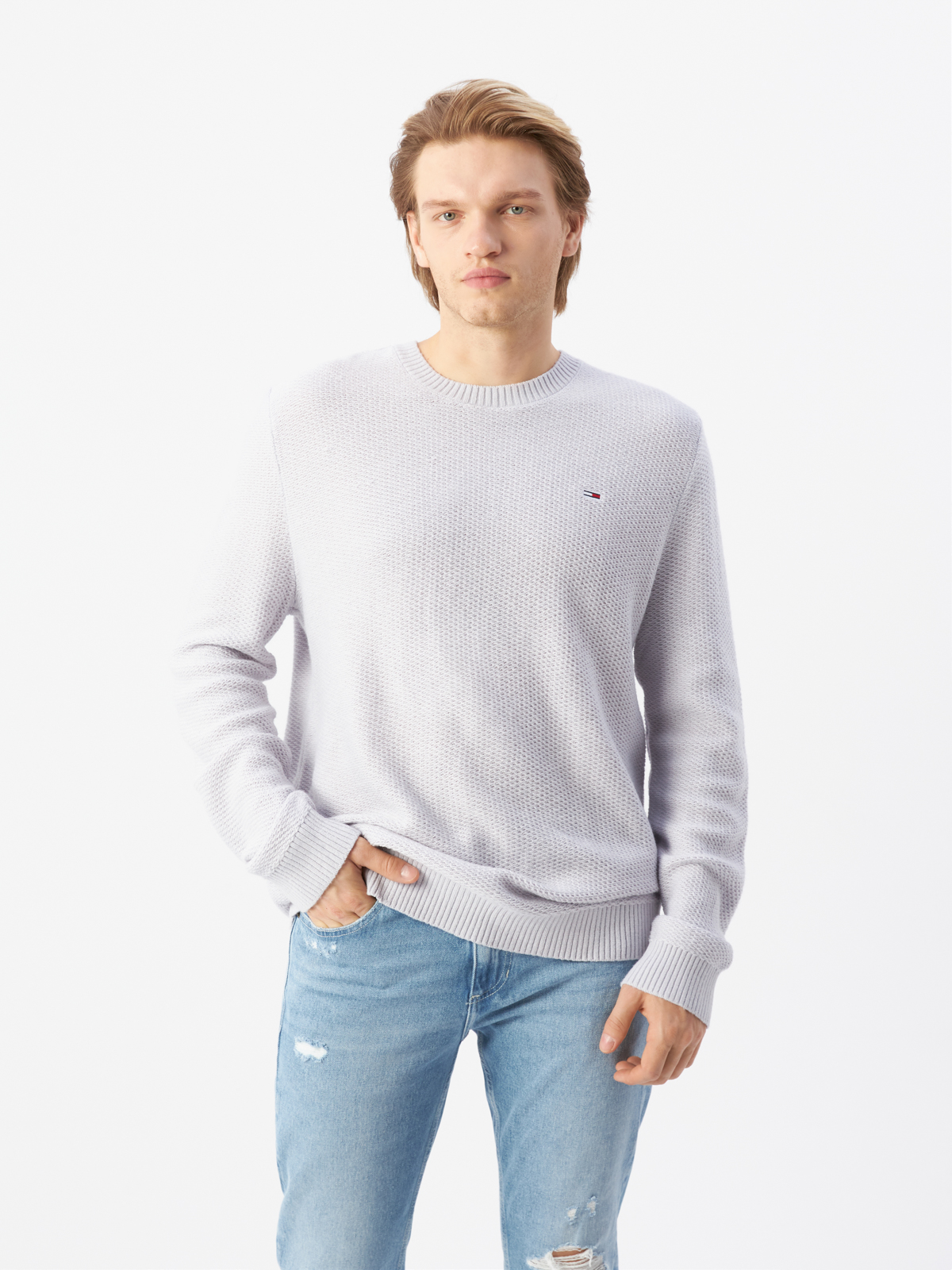 Джемпер мужской Tommy Jeans DM0DM15060PJ4 серый, размер M - купить в Москве, цены на Мегамаркет | 100058976382