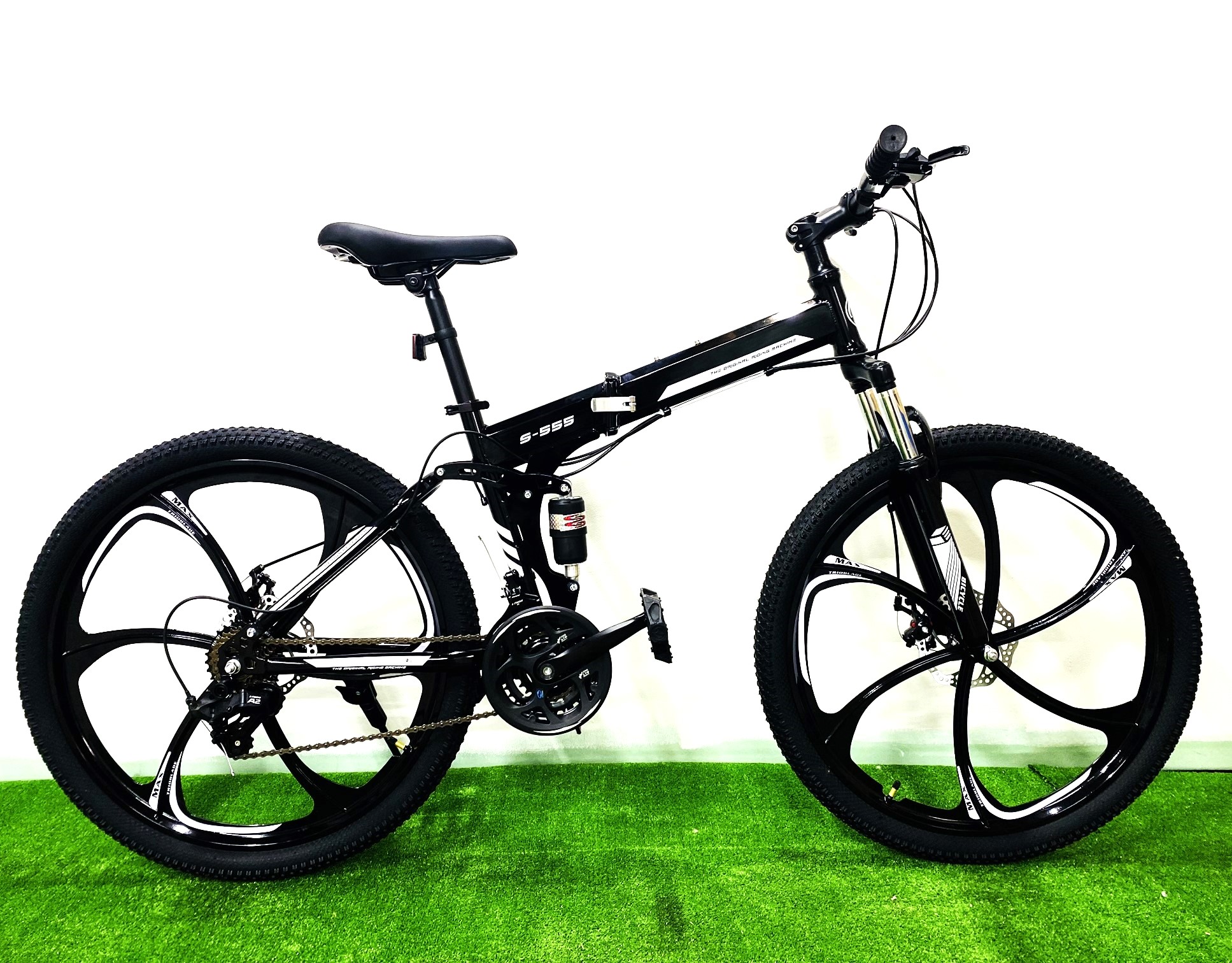 Велосипед складной Cruzer S-555 год 2024 на рост145-185 черный - купить в Отдыхай Активно, цена на Мегамаркет