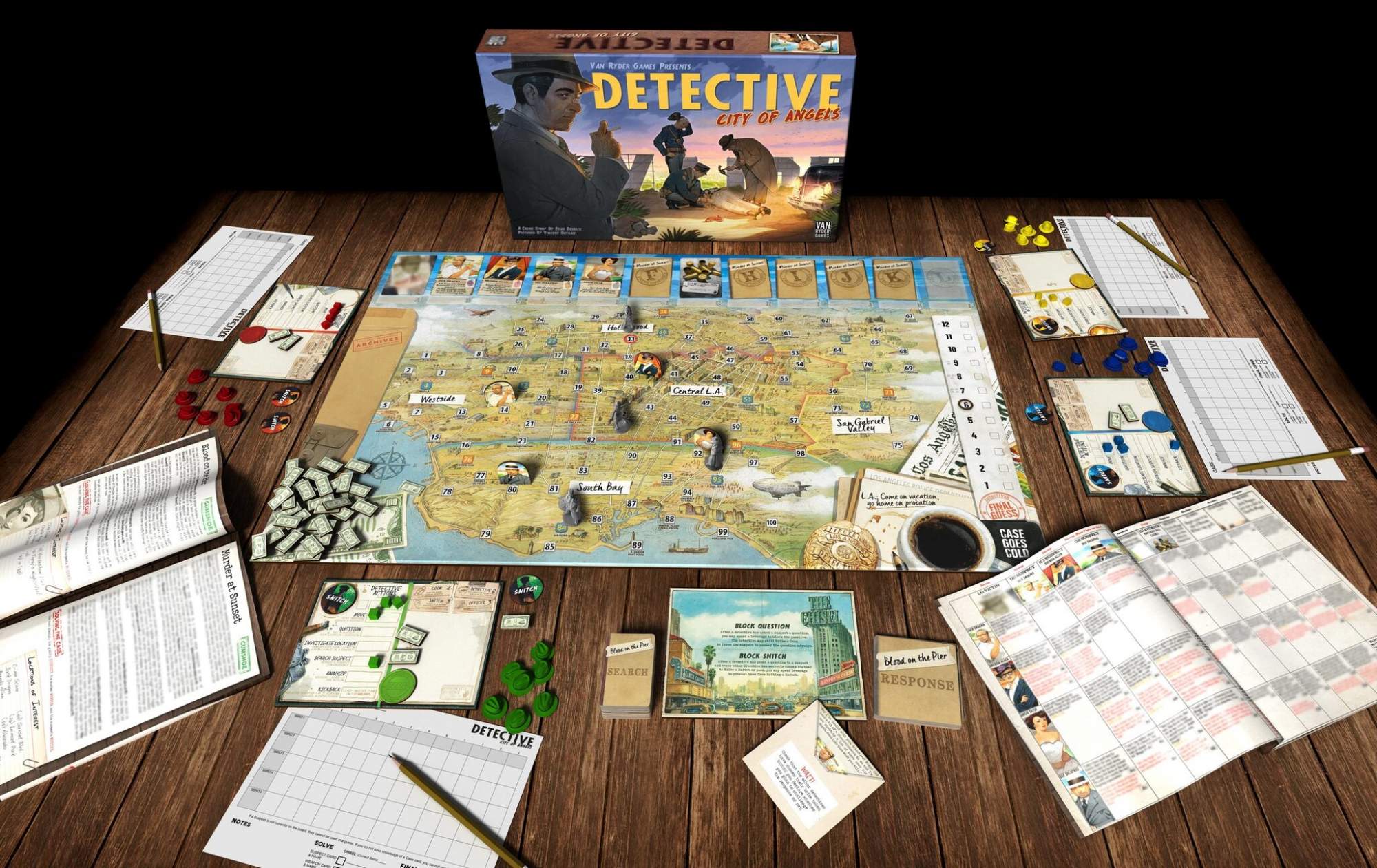 Настольная игра Van Ryder Games Detective City of Angels на английском  языке – купить в Москве, цены в интернет-магазинах на Мегамаркет