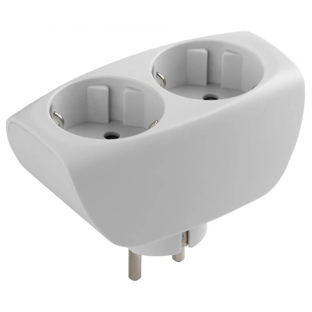 Сетевой разветвитель Эра на 2 розетки с заземлением, со шторками 16А ...