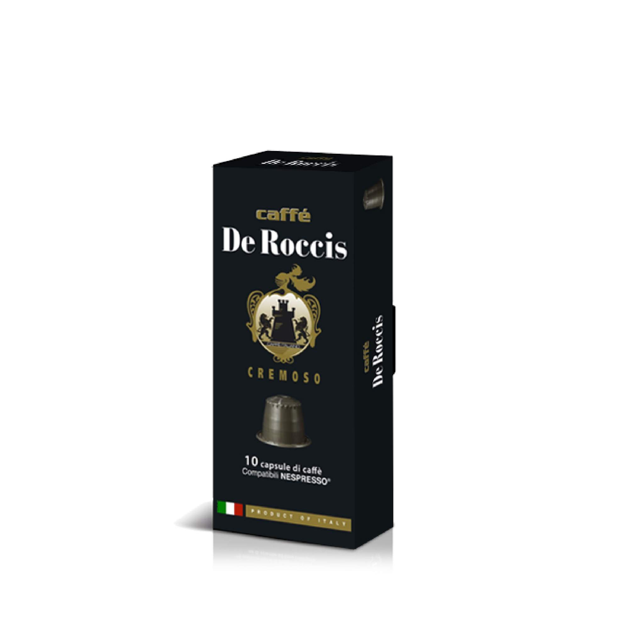 Из Италии: Кофе в капсулах De Roccis Cremoso для кофемашин Nespresso, 10 шт. - купить в Мегамаркет Ярославль (со склада МегаМаркет), цена на Мегамаркет