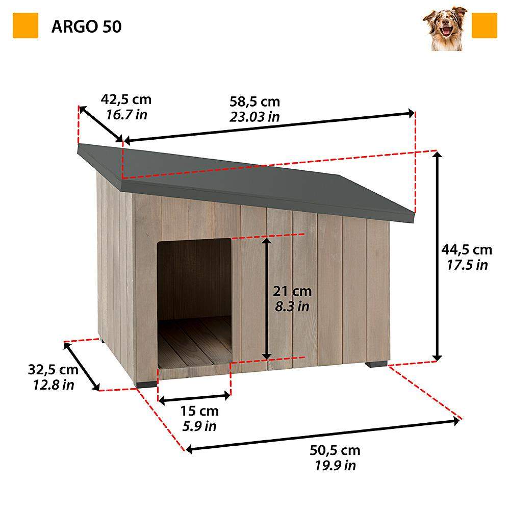 Купить будка Argo для собак, 69 х 54 х 52 см, дерево, цены на Мегамаркет |  Артикул: 100029017416