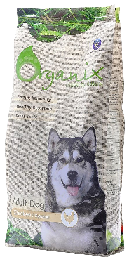 Сухой корм для собак Organix Adult Dog, курица, рис, 2.5кг