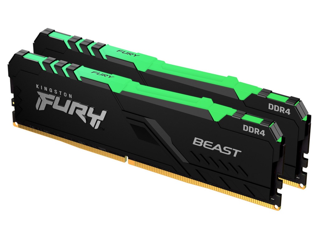 Оперативная память Kingston Fury Beast RGB (KF436C18BBAK2/32) DDR4 2x16Gb 3600MHz - купить в Comp007, цена на Мегамаркет