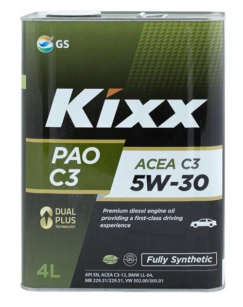 Моторное масло Kixx Pao C3 5W30 4л - характеристики и описание на Мегамаркет