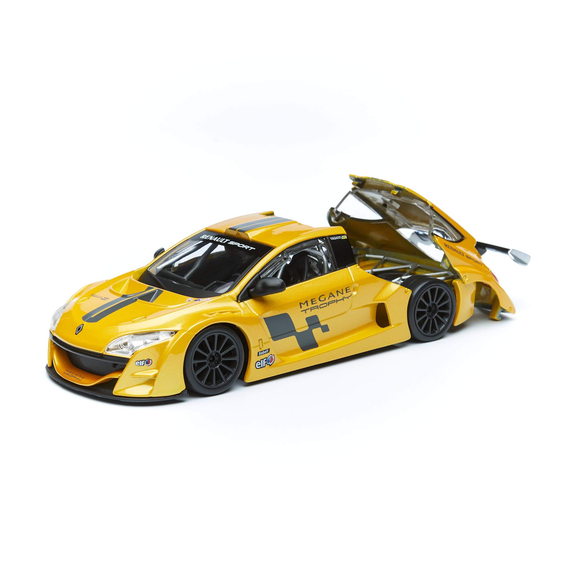 Купить коллекционная машинка Bburago Renault Megane Trophy желтый ралли,  1:24, цены на Мегамаркет