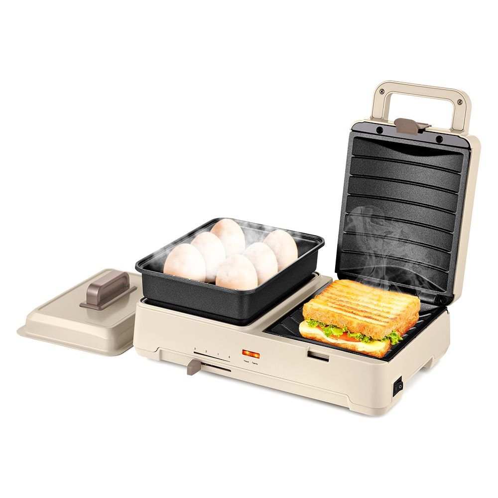 Сэндвич-тостер Kitfort КТ-6061-2 бежевый - отзывы покупателей на маркетплейсе Мегамаркет | Артикул: 600014704126