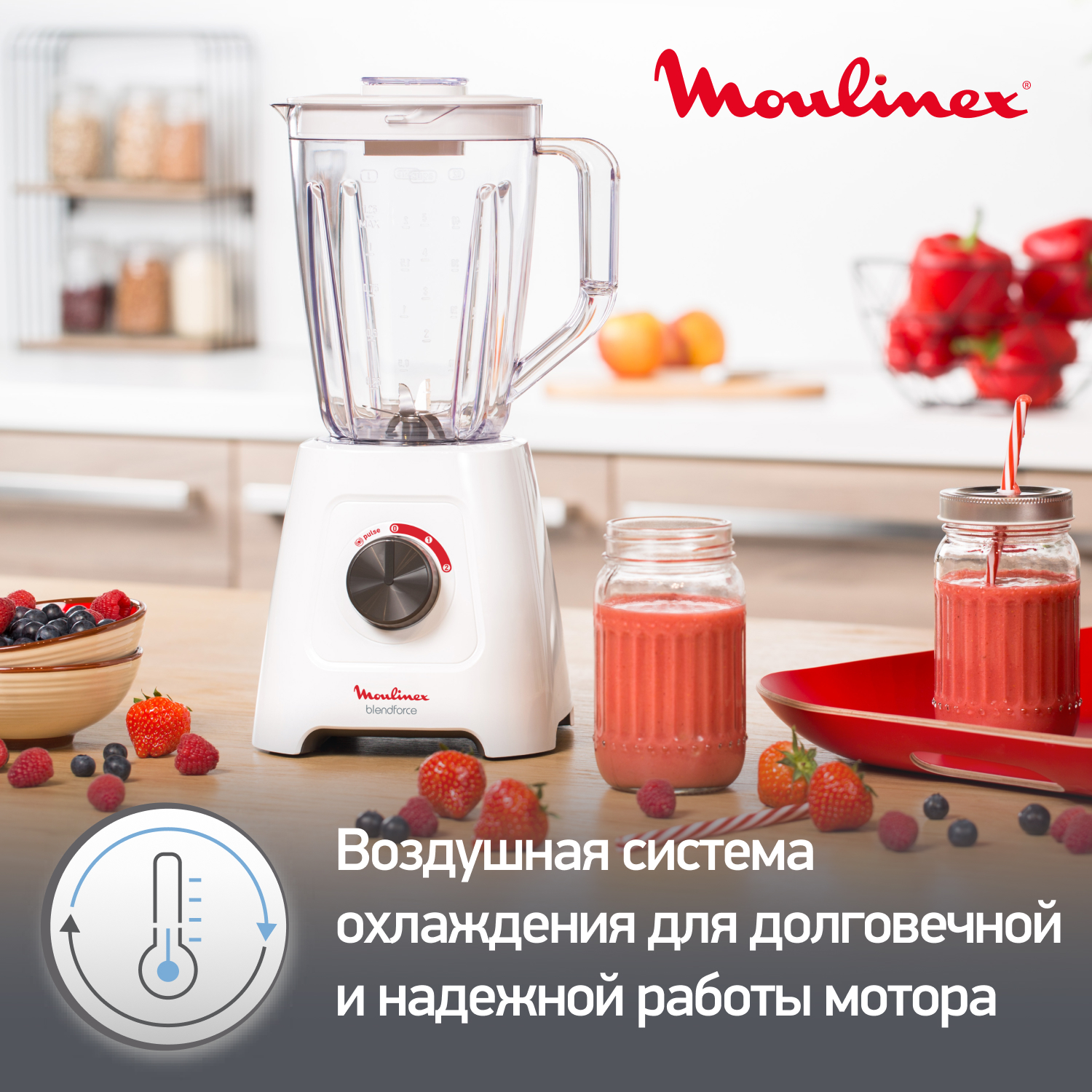 Стационарный блендер Moulinex BlendForce 2 LM420110 White, купить в Москве,  цены в интернет-магазинах на Мегамаркет