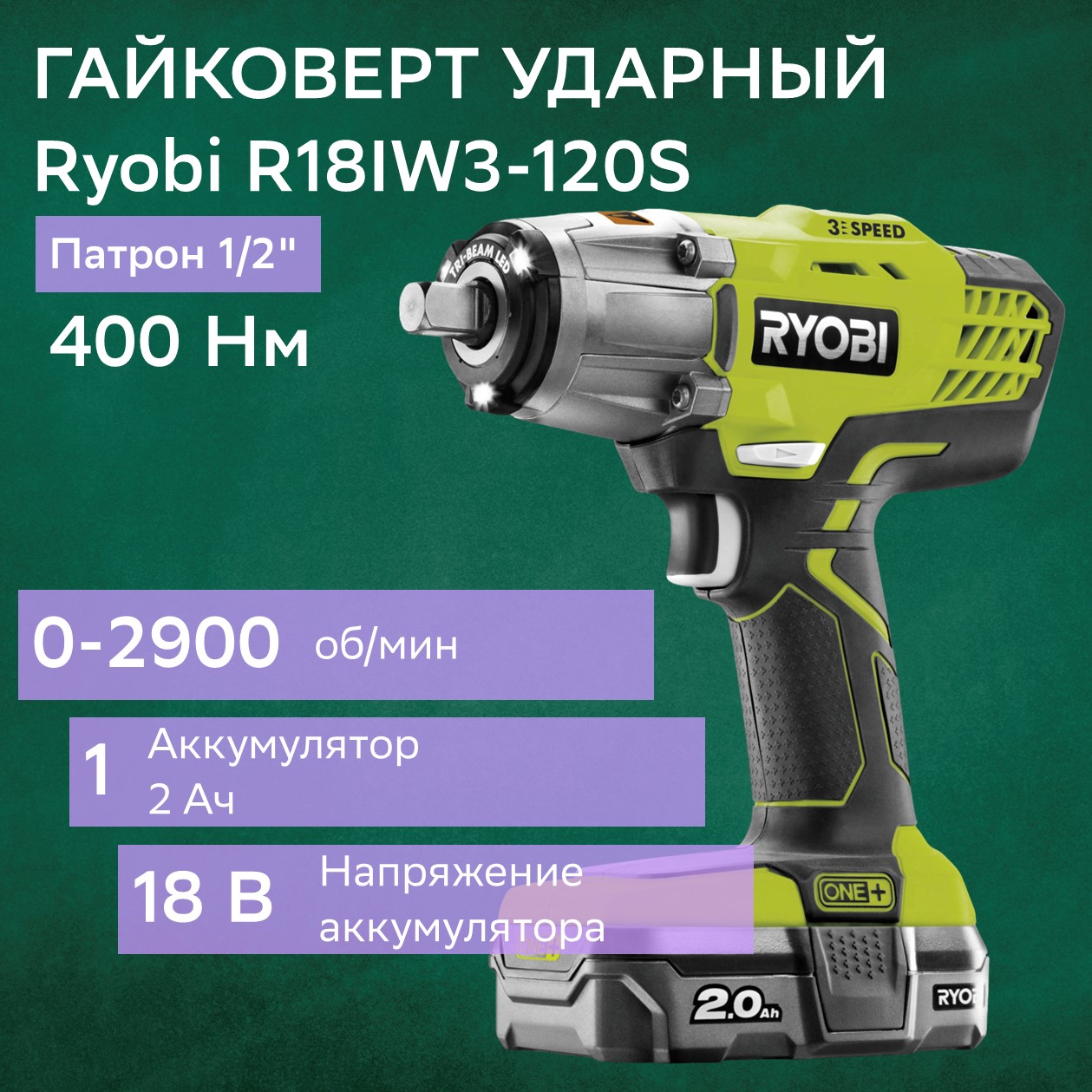 Гайковерт Аккумуляторный Ударный Ryobi Купить