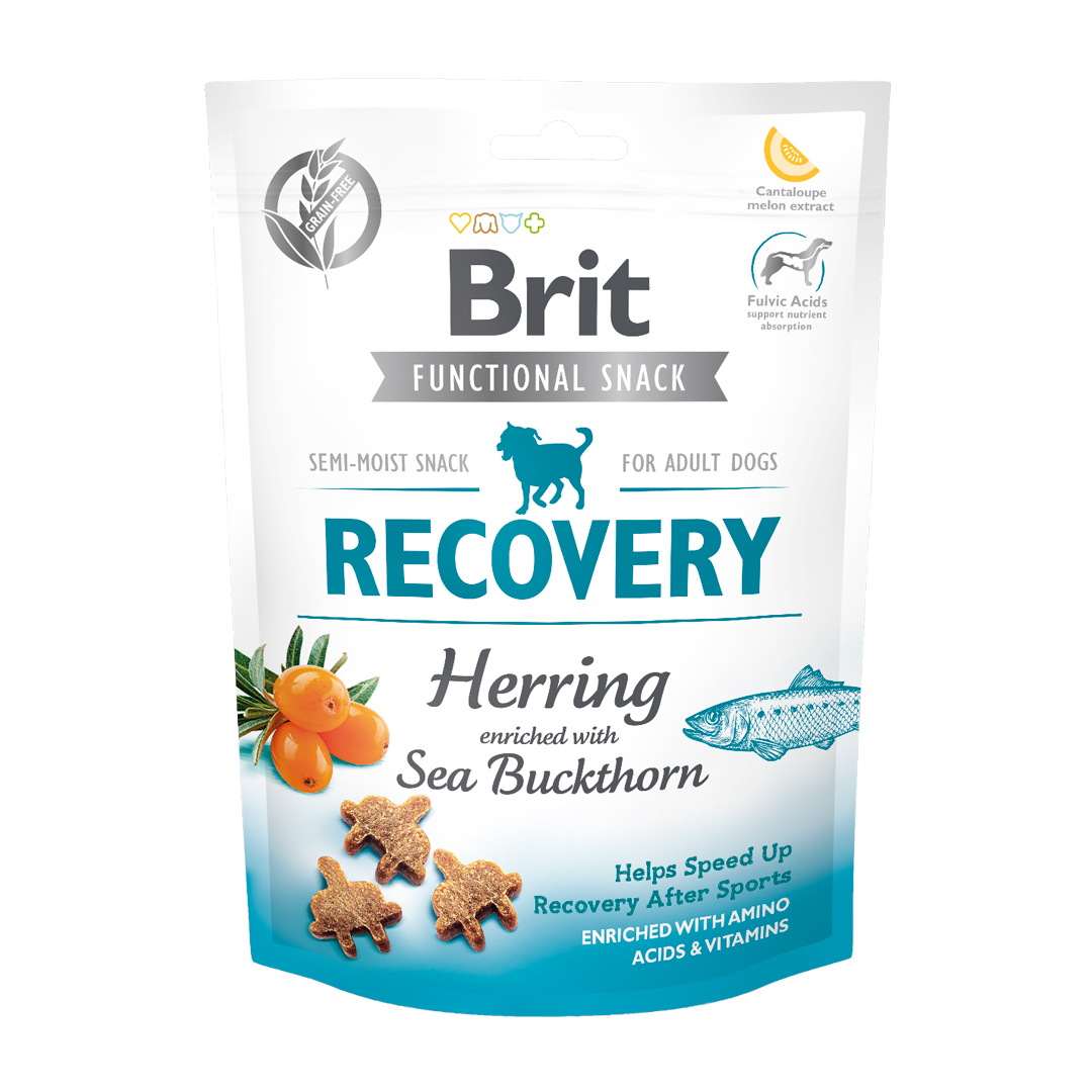 Лакомство для собак Brit Care Dog Functional Snack Recovery Herring сельдь, облепиха, 150г