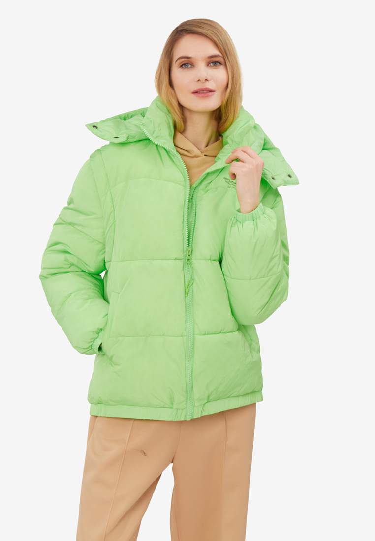 Куртка женская Modis M221W00019 зеленая XS