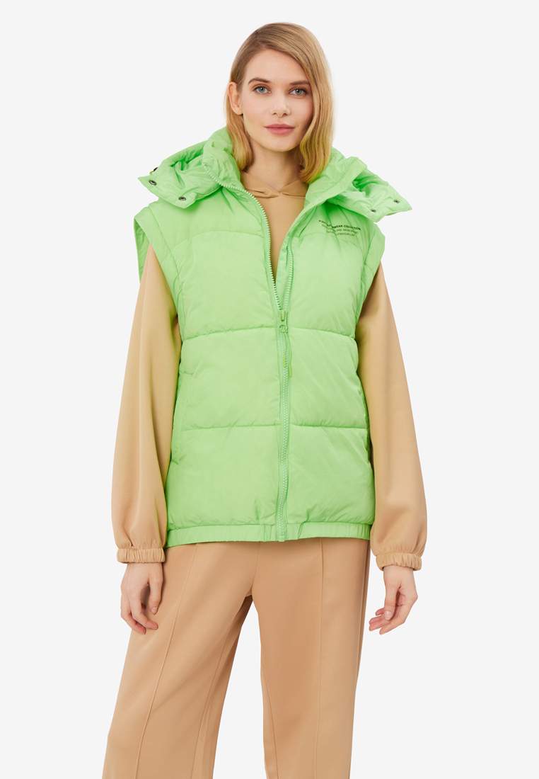 Куртка женская Modis M221W00019 зеленая XS