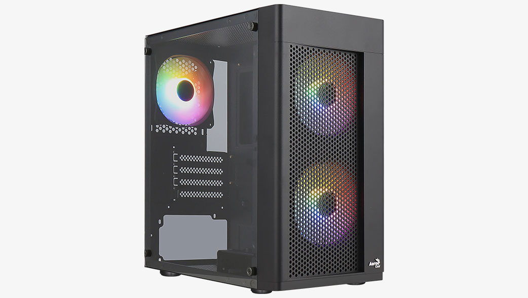 Корпус компьютерный AeroCool HEXFORM-G-BK-v2 Black – купить в Москве, цены в интернет-магазинах на Мегамаркет