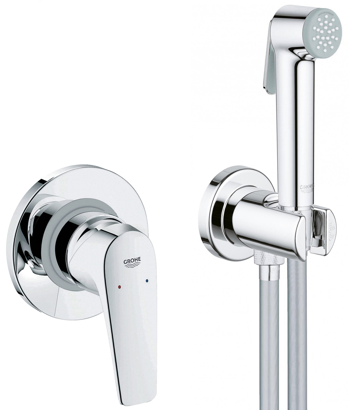 Гигиенический душ Grohe BauLoop New (SET421) встраиваемый, со смесителем, хром купить в интернет-магазине, цены на Мегамаркет