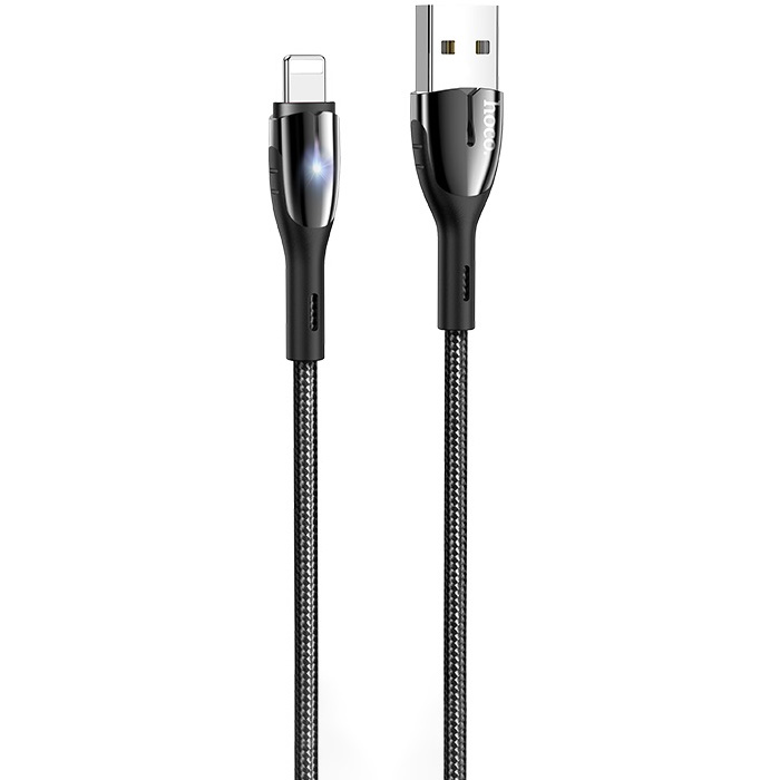 Кабель USB 2.0 A (m) - Lightning (m) 1.2м Hoco U89 Smart Indicator - Черный