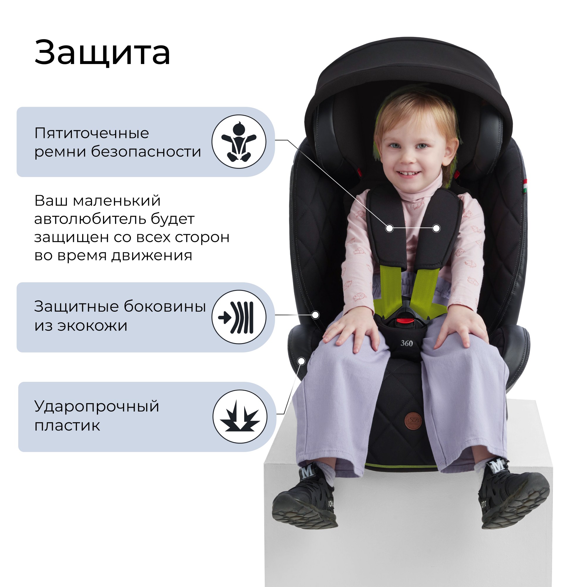 Купить автокресло поворотное группа 0123 (0-36) Sweet Baby Suburban 360  Isofix Black/Green, цены на Мегамаркет | Артикул: 600013344710