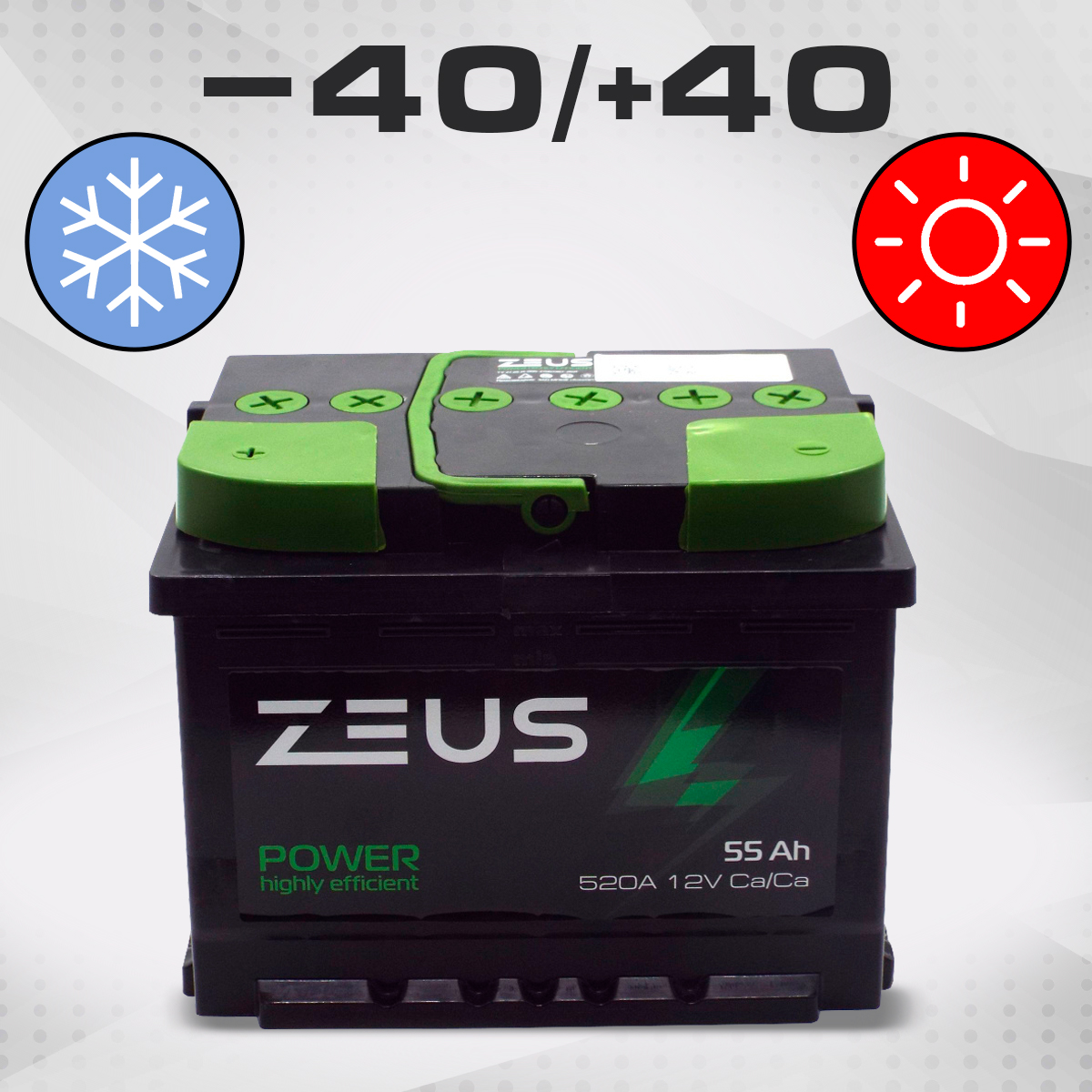 Купить аккумулятор автомобильный ZEUS POWER 55 А*ч 242x175x190 Прямая  полярность, цены на Мегамаркет | Артикул: 600012500933