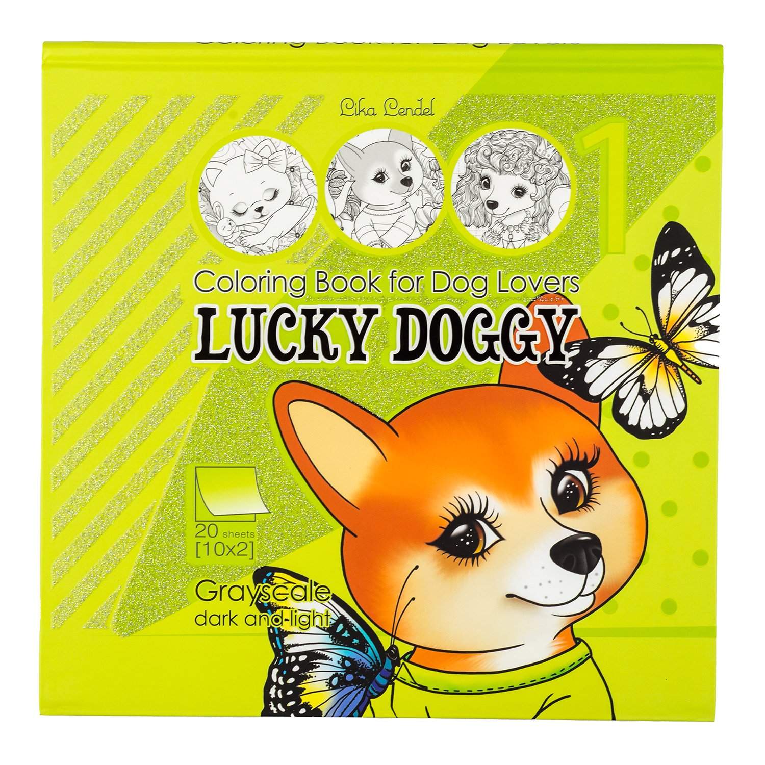 Раскраска-антистресс Art Studio of Happiness 2D 20л Lika Lendel Lucky Doggy Собаки 21293
