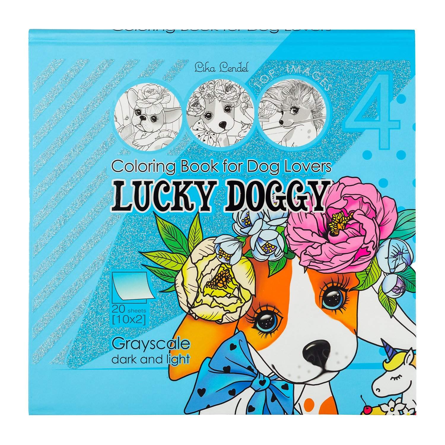 Раскраска-антистресс Art Studio of Happiness 2D 20л Lika Lendel Lucky Doggy Собаки 21296