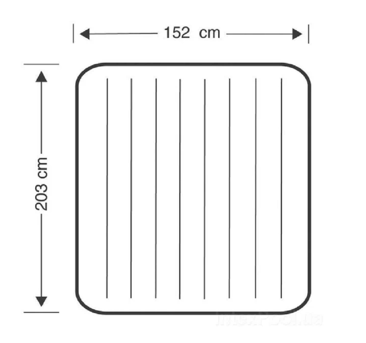 Матрас надувной intex 203х183х25