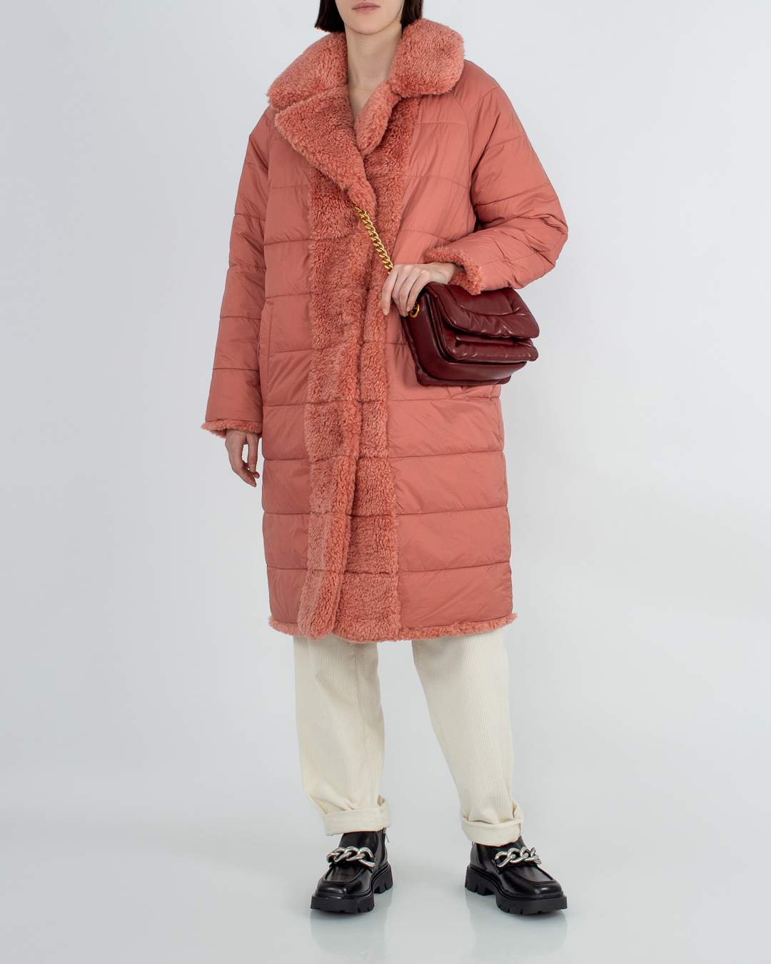 Пальто женское Essentiel ALEXANDER розовое 38 FR