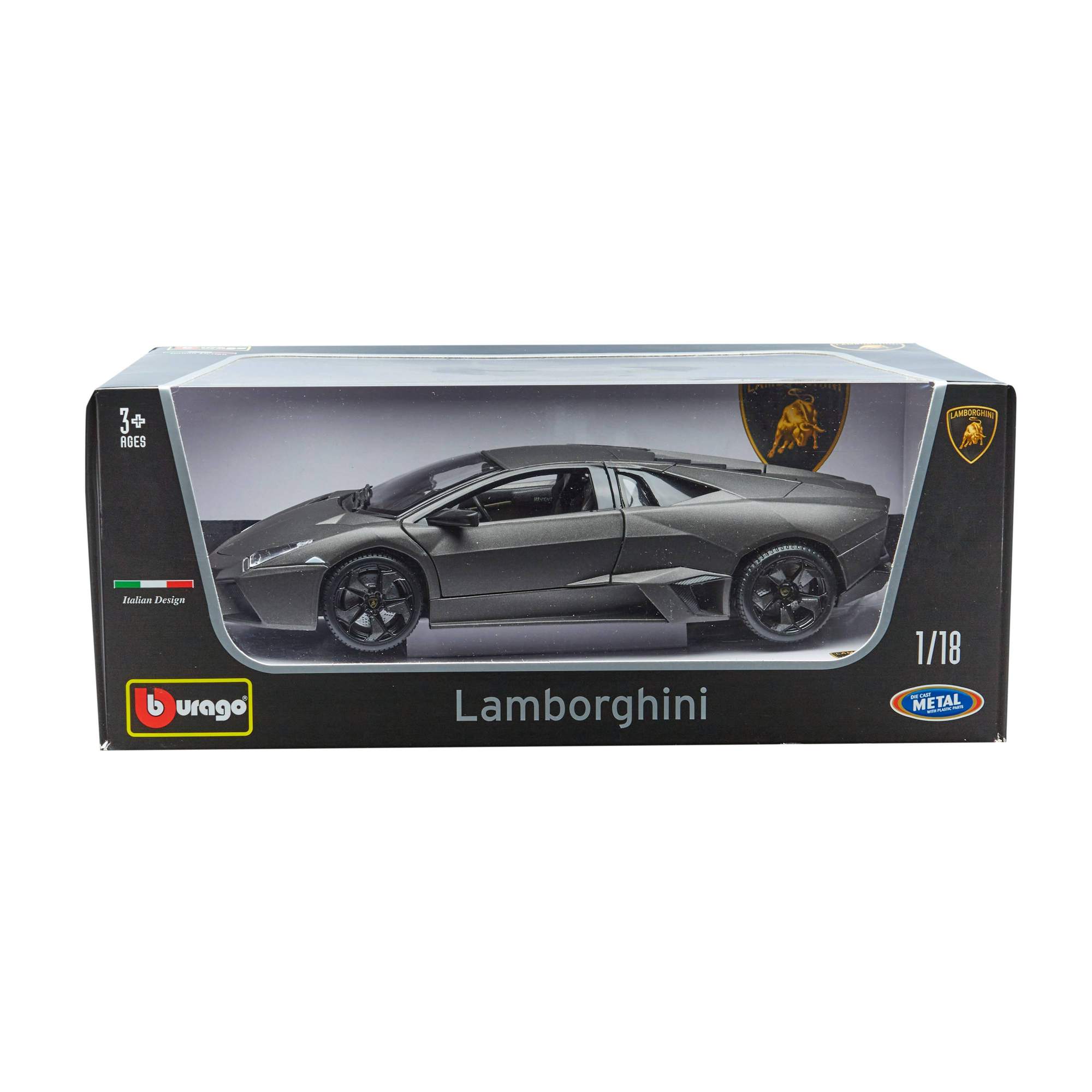 Купить коллекционная машина Bburago PLUS LAMBORGHINI REVENTON MET GREY серая,  1:18, цены на Мегамаркет