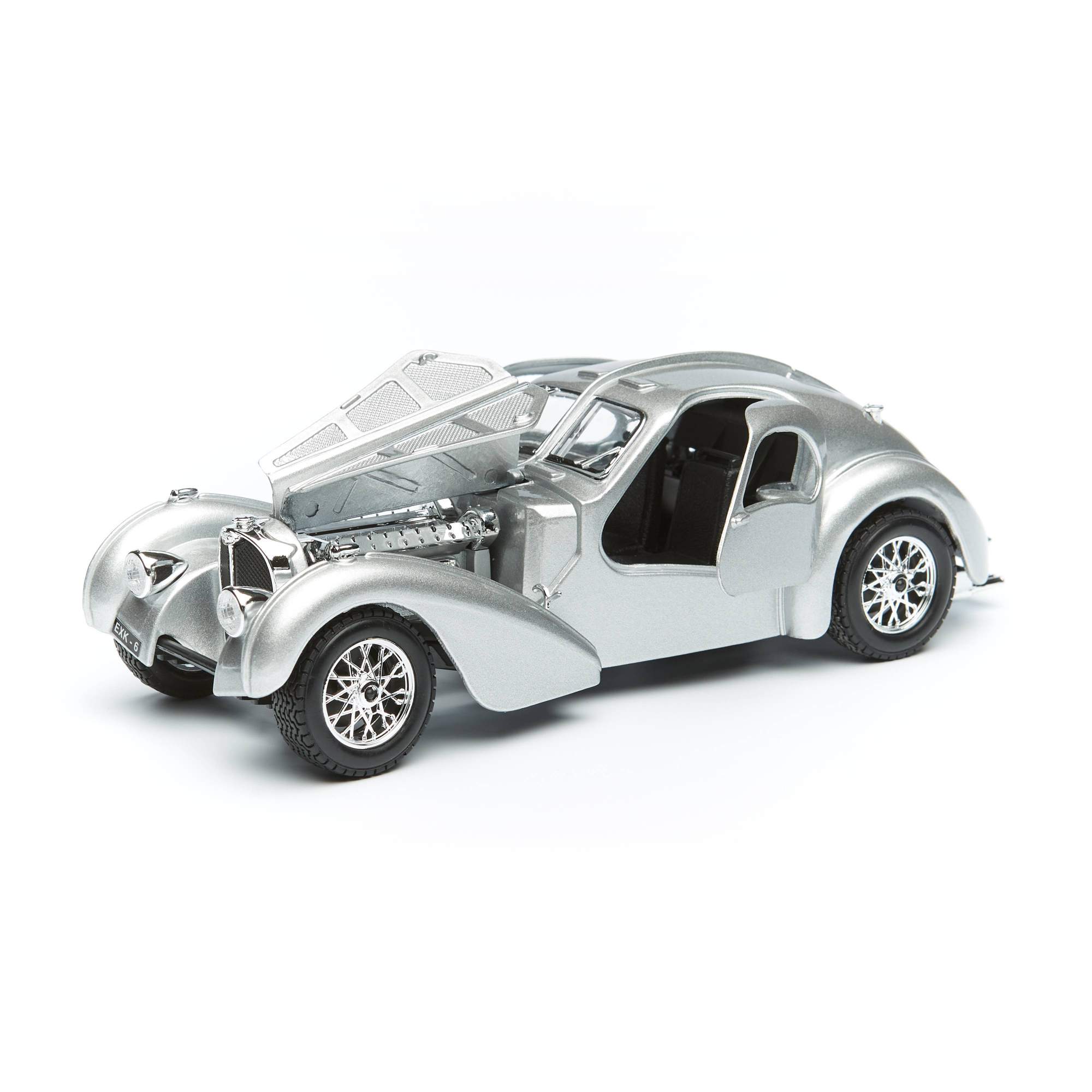 Купить коллекционная машина Bburago BUGATTI ATLANTIC 1936 SILVER  серебристый, 1:24, цены на Мегамаркет